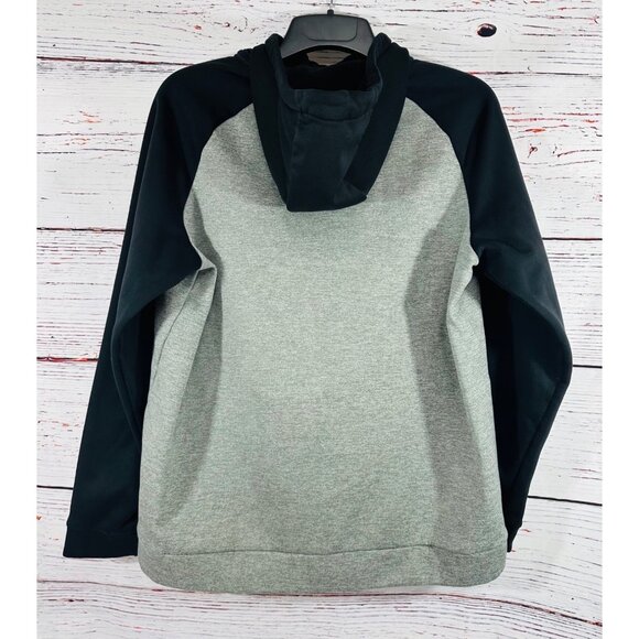 Nike Dri-Fit Gray & Black Pullover Hoodie Sweatshirt L - Picture 3 of 8